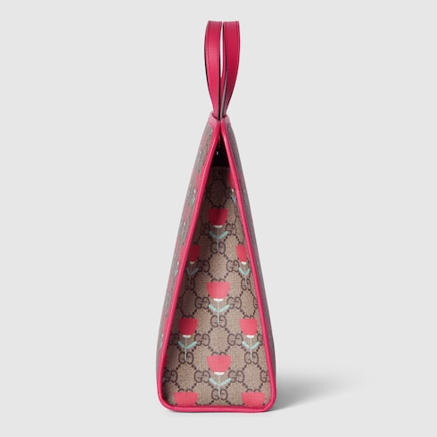 Borsa shopping bambino con stampa con fiore