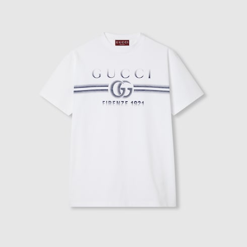 T-shirt en jersey de coton à imprimé Gucci