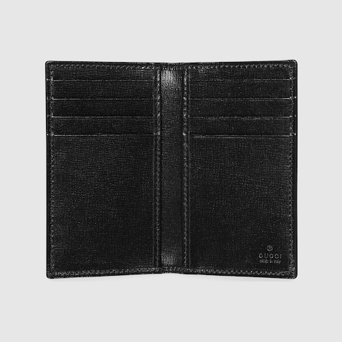 Wallet with Interlocking G in black GG Supreme | GUCCI® US