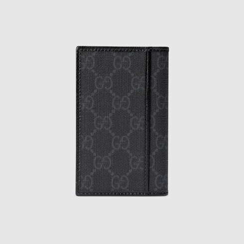 Kartenetui mit GG in schwarzer GG Supreme | GUCCI® DE 