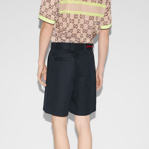Double cotton twill short with Web