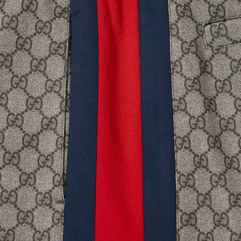 GG technical jersey shorts with Web in Beige Ready-to-wear
