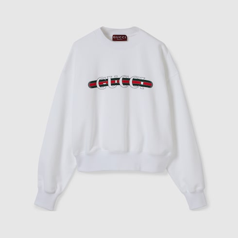 Sweat-shirt en jersey de coton imprimé