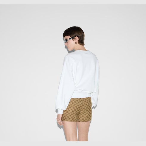 Sweat-shirt en jersey de coton imprimé