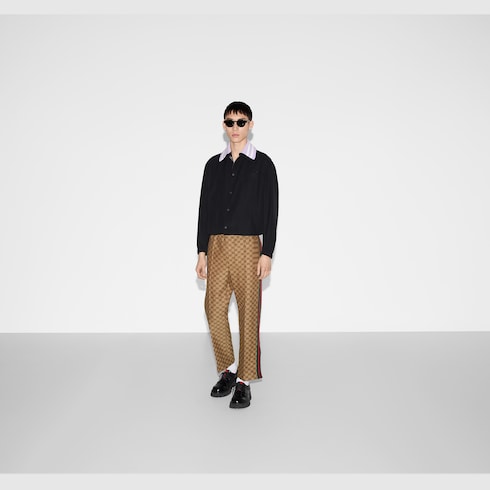 Pantalón de chándal de mezcla de lino con GG
