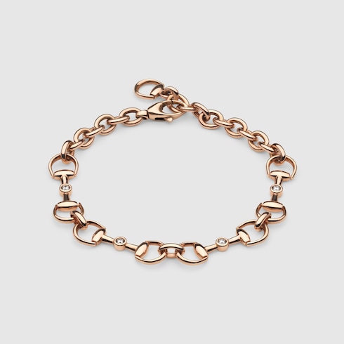 海外最新 rose 18k in bracelet diamond Horsebit 18k gold US GUCCI® | アクセサリー