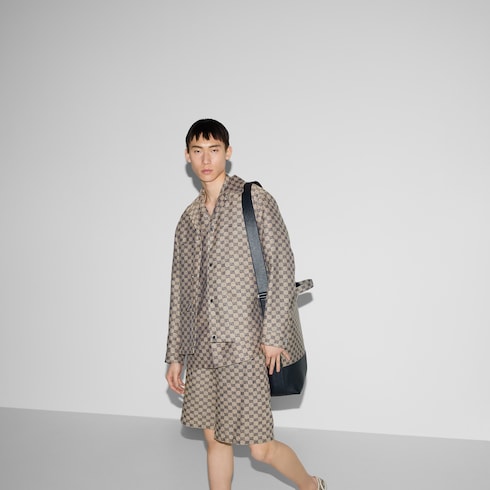 Chaqueta de lona GG con mezcla de lino