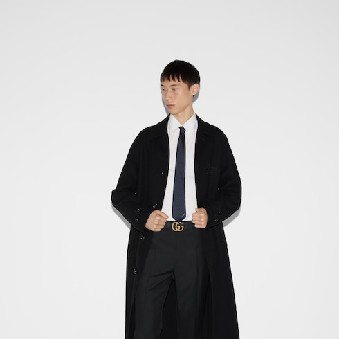Horsebit silk jacquard tie