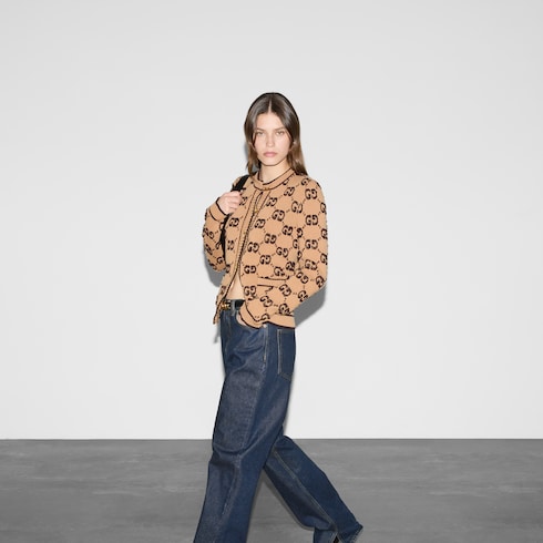 GG wool bouclé jacquard cardigan