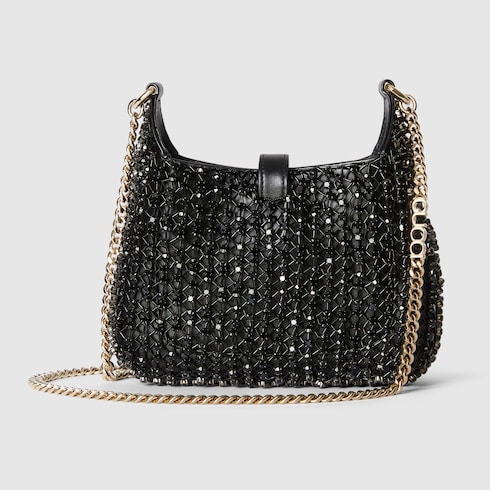 Gucci Jackie Notte系列水晶迷你手袋