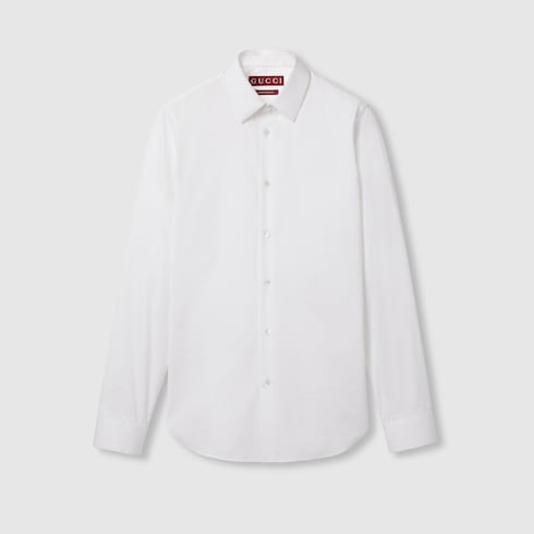 Camicia in popeline di cotone stretch
