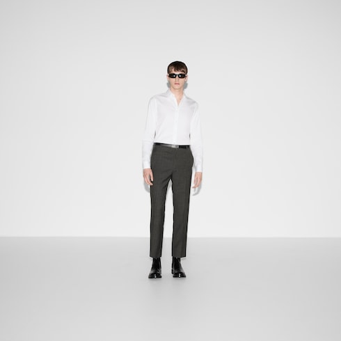 Camicia in popeline di cotone stretch