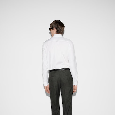 Camicia in popeline di cotone stretch