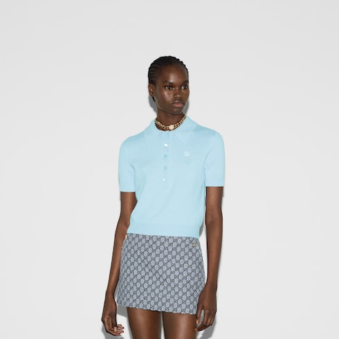 Poloshirt aus Wolle und Kaschmir