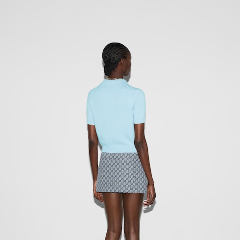 Poloshirt aus Wolle und Kaschmir
