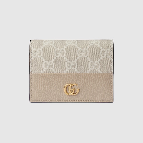 GG Marmont bi-color card case wallet