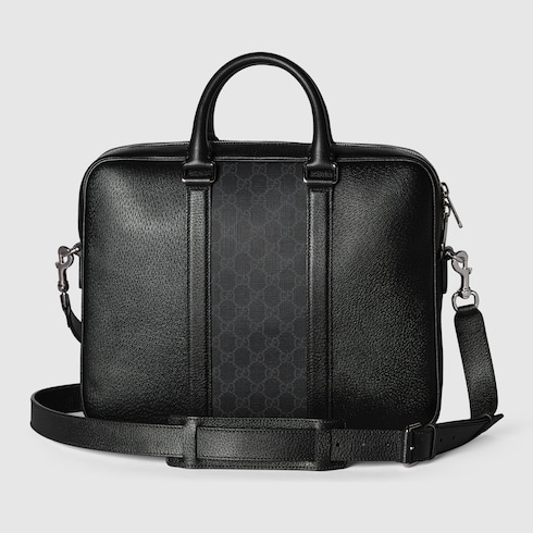Gucci signature leather messenger bag discount