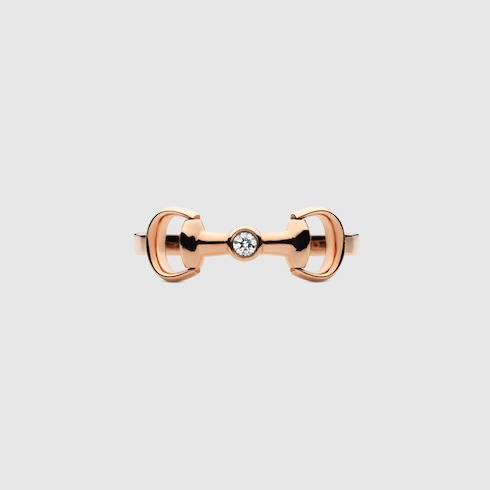 Anello Gucci Horsebit oro 18k con diamanti