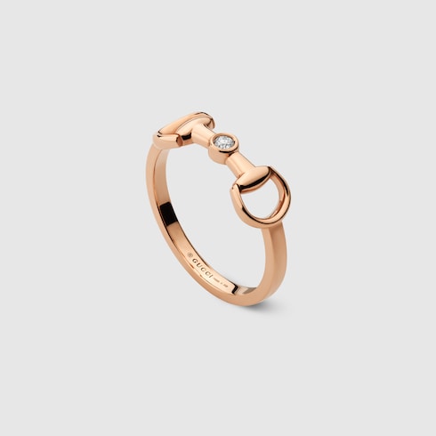 Anello Gucci Horsebit oro 18k con diamanti