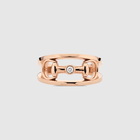 Large bague en diamant 18 carats avec détail Mors