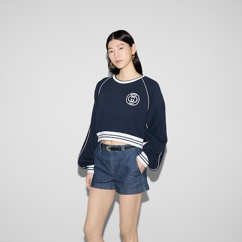 Cotton jersey sweatshirt with embroidery Detail 3