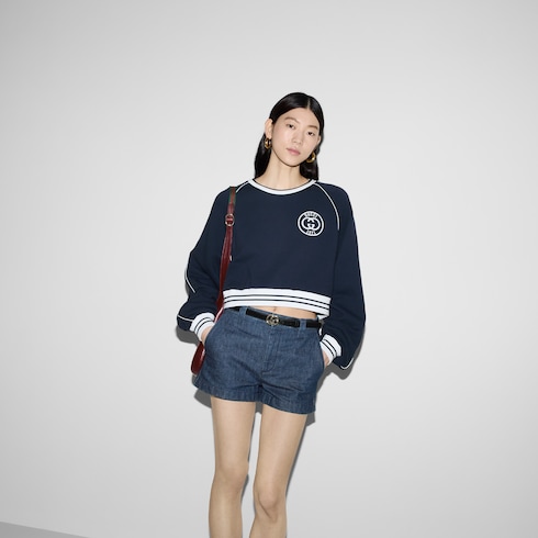 Cotton jersey sweatshirt with embroidery Detail 6