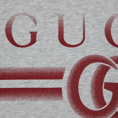 Sweat-shirt à capuche en jersey de coton imprimé
