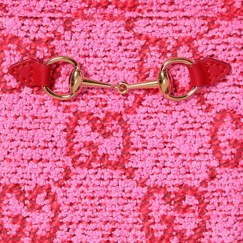 GG bouclé cotton jacket with Horsebit in pink | GUCCI® Australia