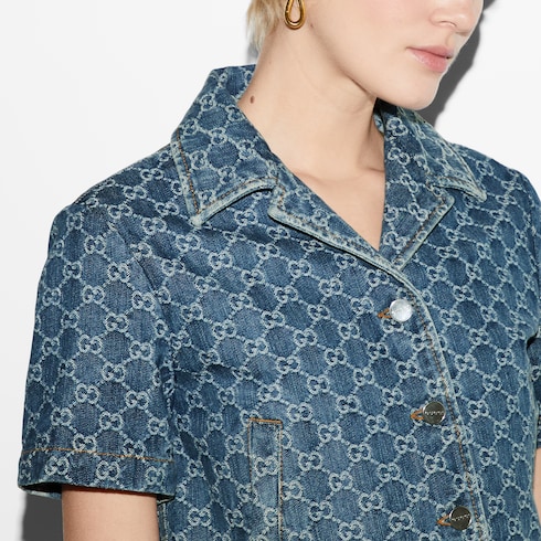 GG denim jacquard top Detail 5