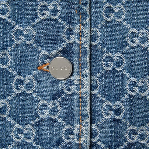 Haut en denim à jacquard GG