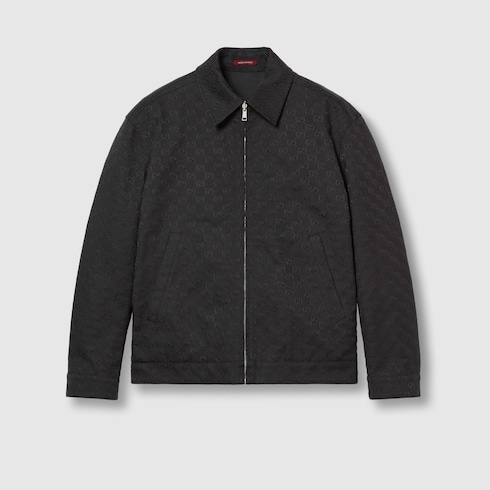 Chaqueta de lona GG y nylon reversible