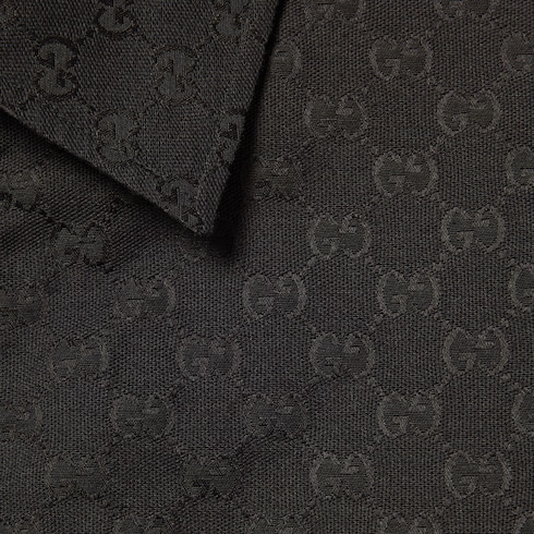 Giacca reversibile in nylon e tessuto GG