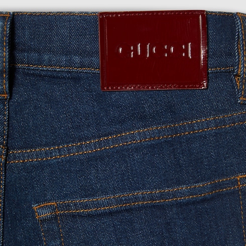 Pantalón ajustado de denim elástico