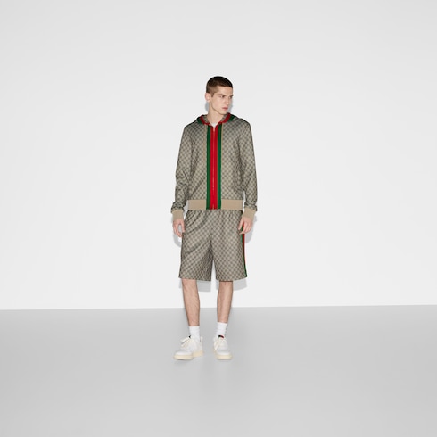 Jacke aus technischem Jersey mit Reißverschluss und Web