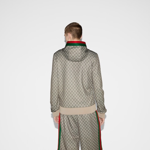 Jacke aus technischem Jersey mit Reißverschluss und Web