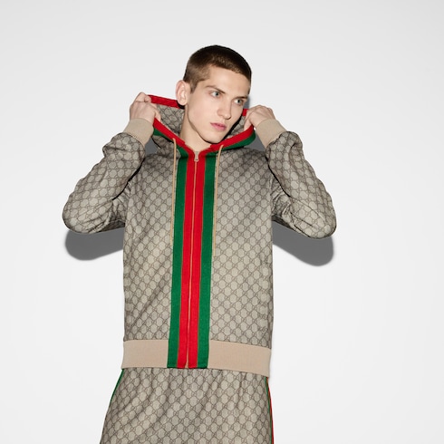 Veste zippée en jersey technique avec bande Web
