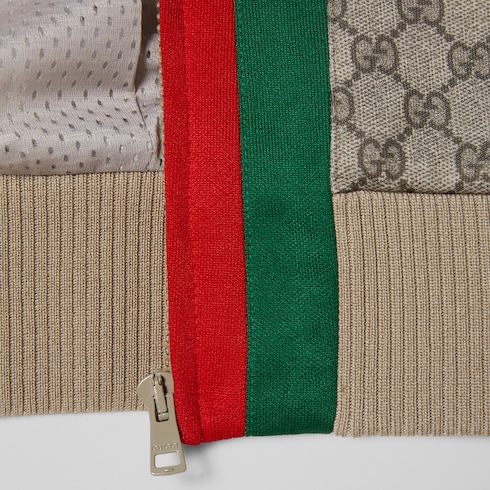 Jacke aus technischem Jersey mit Reißverschluss und Web