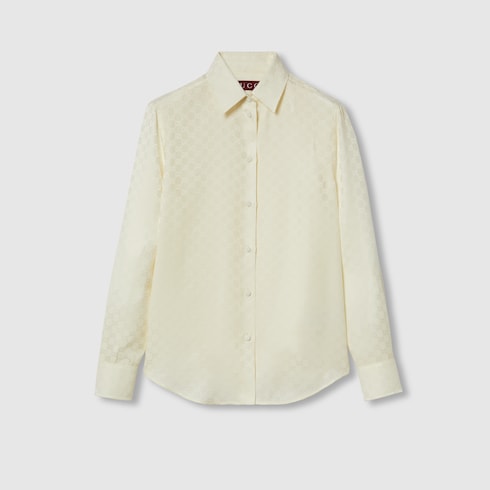 Chemise en crêpe de soie GG