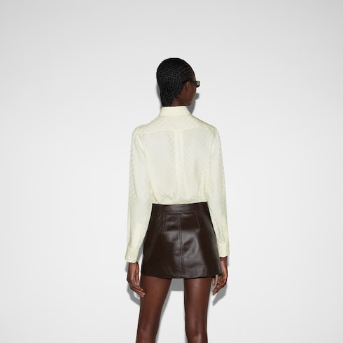 Chemise en crêpe de soie GG