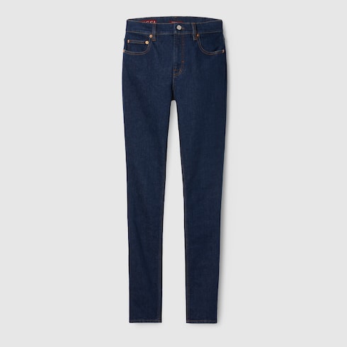 Pantalón ajustado de denim elástico
