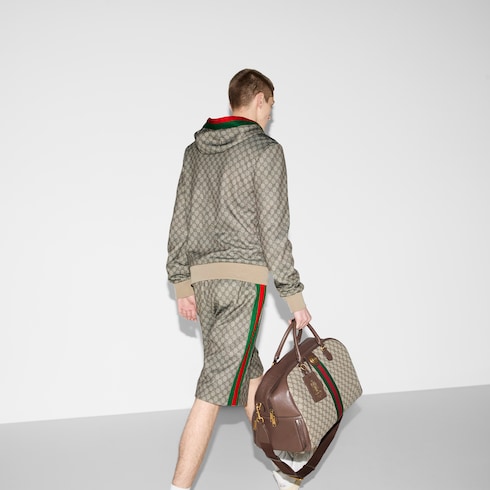 Shorts in jersey tecnico con nastro Web