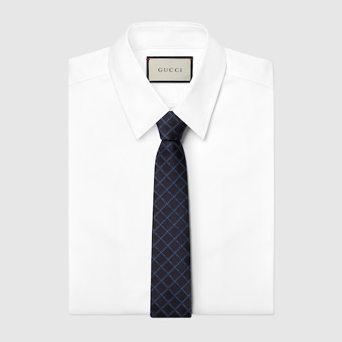 Gucci logo silk jacquard tie Detail 2