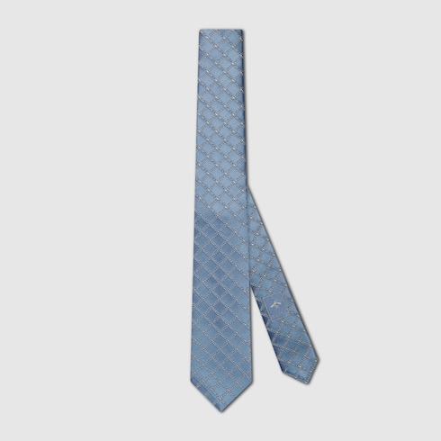 Mens Gucci Tie good Blueish/Silver