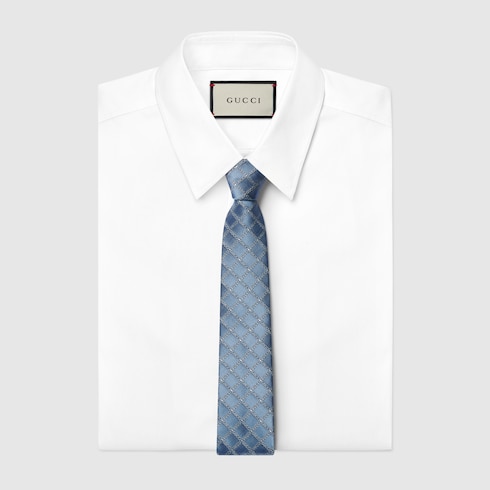 Gucci logo silk jacquard tie Detail 2