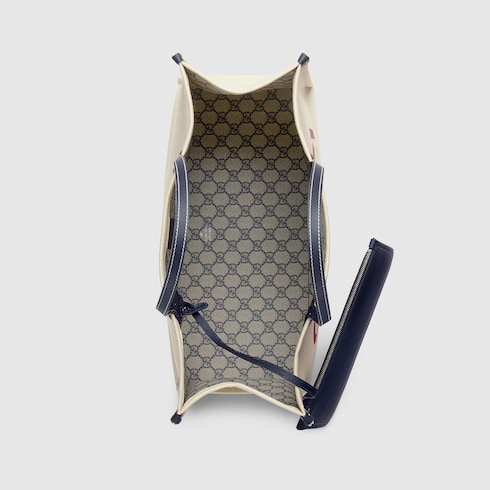 Medium tote bag with Gucci print