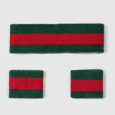 Set mit Stirnband und Armbändern aus Baumwolle