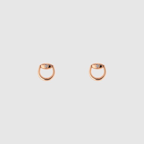 Pendientes tuerca Horsebit diamante 18 ct