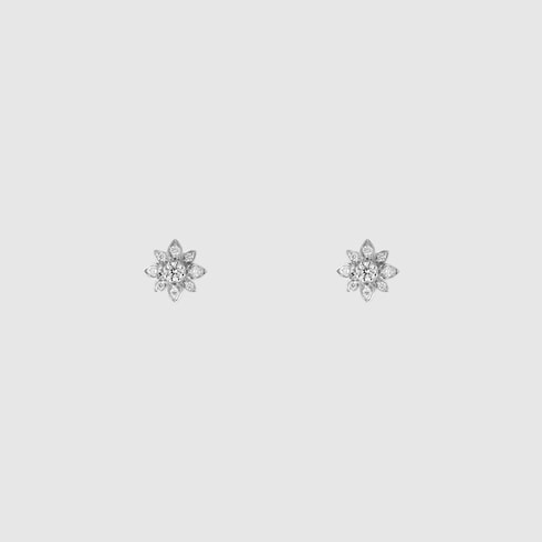 Gucci Flora 18k diamond stud earrings