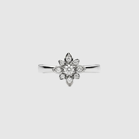 Anillo Gucci Flora de 18 kt con diamantes