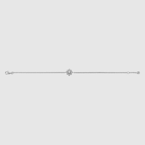 〔グッチ フローラ〕日本限定 18K ダイヤモンド チェーンブレスレット